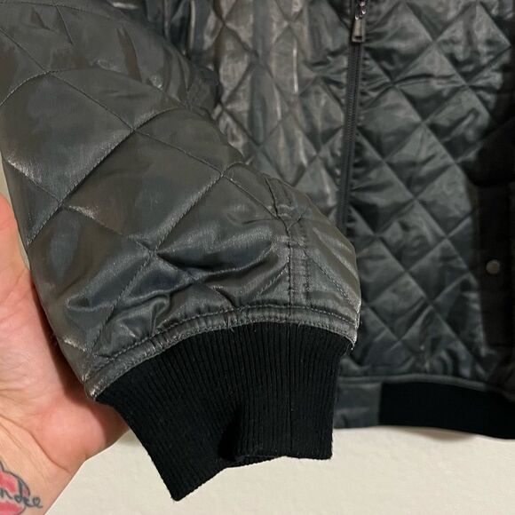 Polo Ralph Lauren Performance Metallic Quilted Bomber Jacket Satin Size L - Picture 10 of 15